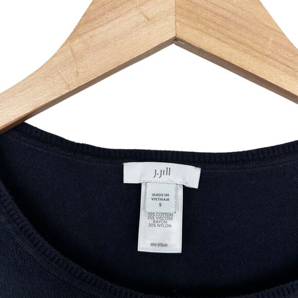 J. Jill Black Sweater Sz S - Picture 2 of 3